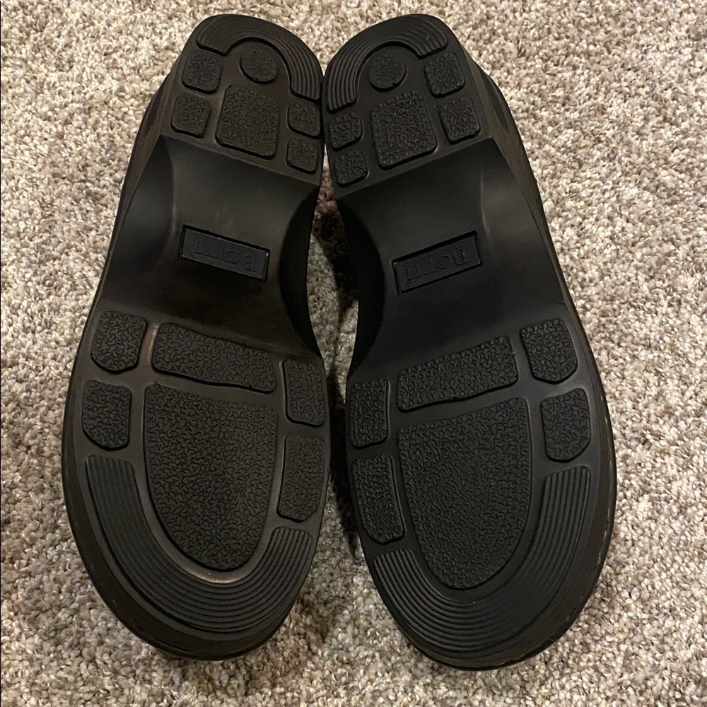 Women's Blue Leather Clogs - Picture 9 of 11